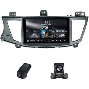 Carplay autoradio 2 Din geldt voor Kia Cadenza K7 2011-2012 met Android Auto Bluetooth 9 inch touchscreen autoradio met FM-radio/RDS DSP GPS stuurwielbediening+ achteruitrijcamera(C20Plus)