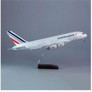 Vintage klassiekersvliegtuigen 1:150 Schaalmodel Airbus A380 Air France Vliegtuig Met Licht En Landingsgestellen Airlines Speelgoed (Kleur : With light)