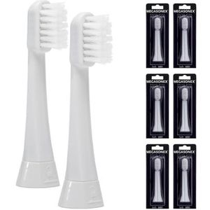 6x Megasonex borstelkoppen flat soft