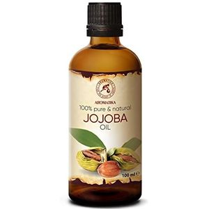 Jojoba Olie 100ml - 100% Puur Natuurlijke Basisolie - Dragerolie - Rijk aan Mineralen & Vitamines voor Intensieve Huidverzorging - Massage - Wellness - Maken van Eigen Cosmetica - Ontspanning - Beauty - Anti-Rimpels - Anti-Aging