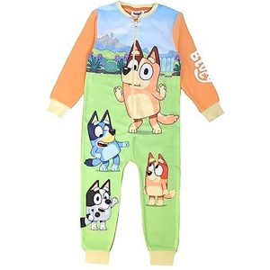 Bluey, Eendelige pyjama voor jongens of meisjes, eendelig, all-in-one pyjama voor kinderen, leeftijd 18 maanden tot 6 jaar, oranje, 2-3 Jaar