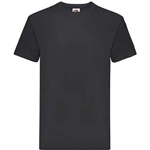 Fruit of the Loom Super Premium T-shirt voor dames en heren, uniseks, zware kwaliteit, verpakking van 10 stuks, zwart, 5XL