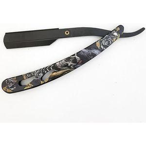 Ghost-scheermes Enkele rand Dual Blade Razor Opvouwbaar scheerapparaat SUS Zwart ontharing Baard Gezicht Onderarm Lichaam Wenkbrauw Bikini Handmatig scheren Scheermessen (Kleur : TD106MG4-25 Blades)