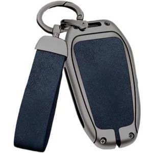 Autosleutel beschermhoes Voor C4 C6 C3-XR Zinklegering Lederen Autosleutel Case Cover Sleutelhanger Accessoires Sleutel Shell(1 UK)