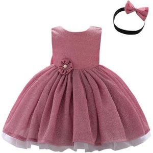 Lito Angels Baby Meisjes Gelegenheid Jurken Formele Kleding met Hoofdband, Roze Maat 8 Leeftijd 9-12 Maanden Markering 7
