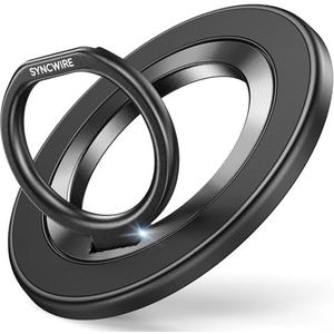 SYNCWIRE Magnetische telefoonhouder voor MagSafe, mobiele telefoonringhouder, vingerhouder met dubbelzijdige magneet, compatibel met iPhone 16 Pro Max 15 14 13, Android