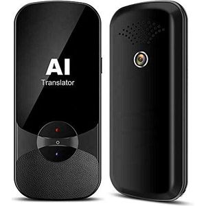2020 4G Wifi Touchscreen Draagbare Mobiele Smart Language Voice Translator Ondersteunt 106 Talen, Zwart Decoration