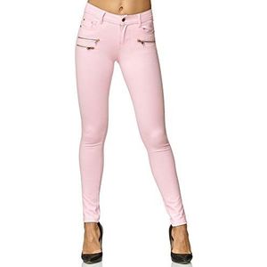 Elara Dames Stretchbroek Skinny Fit Jegging Chunkyrayan Roze 1186-12 Rosa 38