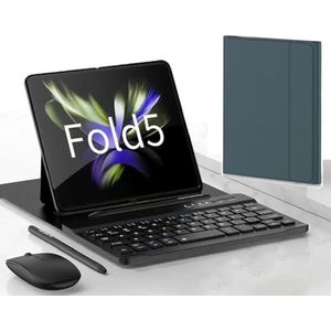 Galaxy Z Fold 5 / Z Fold 4 Toetsenbord en Muis Combo met S Pen, Compatibel voor Samsung Galaxy Z Fold 5 5G Toetsenbord & Muis Set +Touch Pen (Groen)