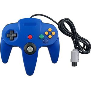 OSTENT Bekabelde Controller Gamepad Joystick Joypad voor Nintendo 64 N64 Console Videogames Kleur Blauw