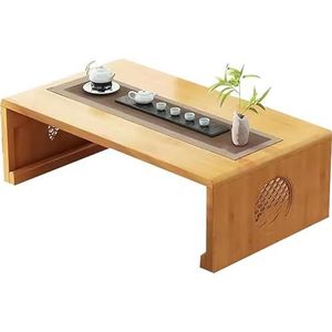 GLDWEY Salontafel, Japanse tafel, opvouwbare salontafel, lage tafel, zonder montage, massief hout voor woonkamer, eetkamer, theetafel, tatami, woondecoratie (afmetingen: 80 x 40 x 30 cm, kleur: