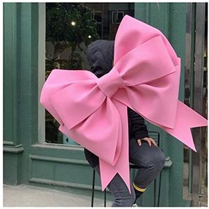 Trekstrikken, striklint, Kerstdecoratie Grote Strik Winkeldisplay Huwelijksboog Verjaardagsfeestje Feest Gelegenheid Auto Decoratie Grote Strik(Pink,50cm)