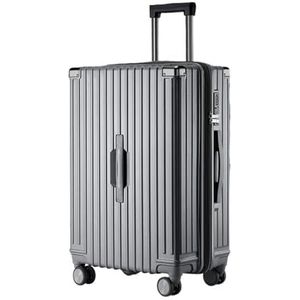 Koffer Reiskoffer Aluminium frame Bagage op demper Universeel wiel Wachtwoord Business case Multifunctioneel (Color : Dark Gray Extended Z, Size : 24 Inch)