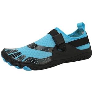 Waterschoenen, sneldrogend, waterdichte watersneakers, blote voetschoenen, snorkelschoenen voor surfen, duiken, Blauw, 48 EU
