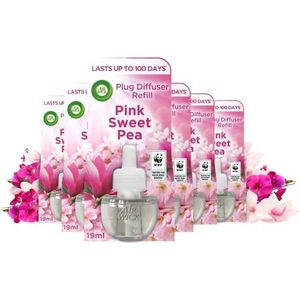 Airwick elektrische plug in luchtverfrisser Refill, Pink Sweet Pea, 17 ml, 6 stuks