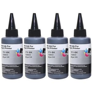 100ML navulinktkit for H-*0P 21 22 301 302 304 121 122 123 650 652 300 140 141 63 65 343 338 printercartridge(4BK with syringe)