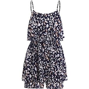 Off-the-shoulder Jumpsuit, Gelaagde Polyester Korte Jumpsuit Mouwloos Verstelbare Spaghettibandjes (L)