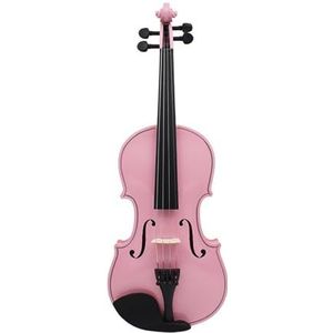 violino professionale Viool Professionele Viool Spelen Handgemaakte Massief Houten Student Beginner Beoordeeld Lindehoutviool (Color : Pink)