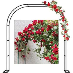 Outdoor metalen tuinboog zware roos prieel klimplanten ondersteuning boog grote bruiloft bogen 140 cm 180 cm 240 cm 120 cm breed (maat: B 140 x H 230 cm)