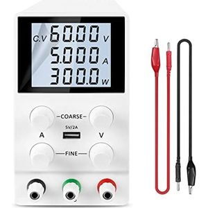 Tafelvoeding van laboratoriumkwaliteit, Switching DC Lab Voeding Verstelbare 30V 10A Fijne Regeling 0.001A 0.01V Gereglementeerde Voedingen Stroomstabilisator USB Eenvoudig in te stellen en te gebruik