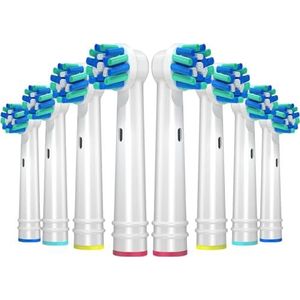 REDTRON Cross Action Opzetborstels Voor Oral B Elektrische Tandenborstel, 8 stuks Vervangingsborstelkoppen voor Oral B, tandenborstelkoppen voor Professional Care Vitality Pro Smart Genius