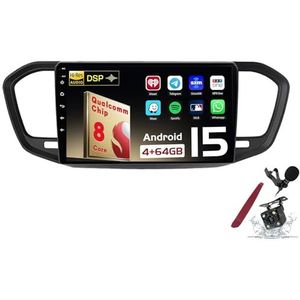 Android 15 Autoradio Sat Navi voor L-ADA Vesta (2023) 9 Inch Touchscreen Multimedia Speler met Draadloze Carplay GPS Navigatie FM RDS Bluetooth 5G-WiFi SWC DSP,M100s