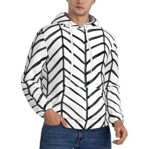 FBGHHTY Zwart-wit Boho Print Unisex Hooded Pullover Voor Dagelijks Casual Wear Mode Warme Uitstapjes Reizen Hoodie, Zwart, XS