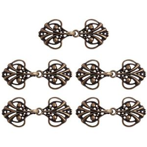 Shirt Cinch Swirl Clip Cape Clips, Sjaal Cardigan Clips Pakket van 5 paar Swirl Clasp Sluitingen Legering(Typed Antique Bronze)