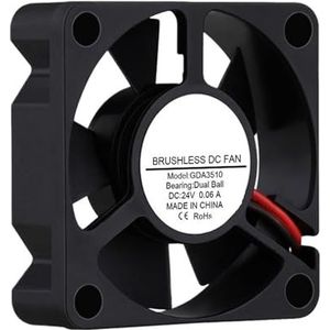 5 stuks 24 V ventilator, 3 cm, 35 x 35 x 10 mm, dubbele kogel, axiaal, borstelloze ventilator, koeling voor 3D-printer, 35 mm x 10 mm, ventilator voor 35 mm laptop