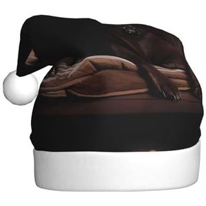 MYGANN Bruin Labrador Retriever Unisex Kerst Hoed Voor Thema Party Kerst Nieuwjaar Decoratie Kostuum Accessoire