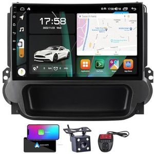 9 Inch Touchscreen Dubbel DIN Autoradio Compatibel met Chevrolet Malibu 8 2012-2015 met Carplay/Android Auto FM RDS DAB+ Radio WiFi 4G Draadloze Bluetooth 5.0 DSP Gesplitst scherm(NF-6)