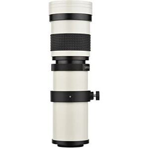 Camnoon Camera MF Super Tele-zoomlens F / 8.3-16 420-800 mm T-fitting met universele 1/4 schroefdraadinerset voor Canon Nikon Sony Fujifilm Olympus-camera's