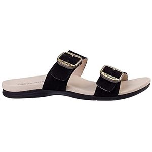 Spenco Crista Slide Sandaal voor dames, Snake Zwart, 7 UK Wide