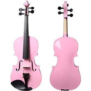 Viool Set, Viool Starter Kit, viool geschenken Viool Populaire Houten Roze Viool Massief Hout Handgespeeld Viool Viool Voor Beginner