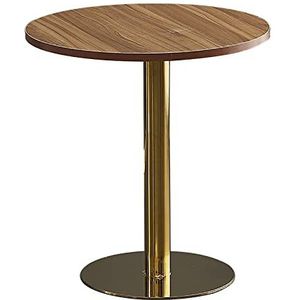 Prachtige salontafel van 75 cm hoog, eenvoudige gouden ronde tafel voor zaken, kleine tafel voor ontvangst en onderhandeling, vrijetijdstafel voor koffiewinkel/melktheewinkel (kleur: B, maat: 70 cm)