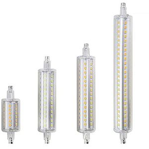 ZeZhen LED-lampen 1Pack LED-lamp schijnwerper dimbaar R7S 5W 78mm 10W 118mm R7S Lamp LED 15W 135mm 20W 189mm 2835 halogeenlicht vervangen LED-lichtlamp (Kleur : Warm White, Grootte : 85 265V 5W 78mm