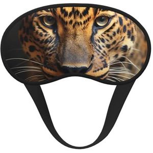 Slaapmasker voor zijslaper zijden slaapmaskers met elastische band, super zachte oogslaapschaduwhoes, zwart en bruin luipaard, verduisterend, nachtblinddoek voor dames en heren, reizen