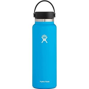 HYDRO FLASK - Waterfles van 1180 ml - Vacuüm Geïsoleerde Roestvrij Stalen Drinkfles met Lekvrije Flex Cap en Handgreep - Dubbelwandige Herbruikbare Fles - BPA-vrij - Brede Opening - Pacific