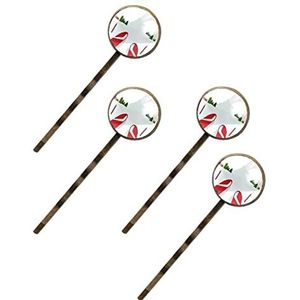 Ski 4 Stuks Vintage Haarspelden Vrouwen Barrette Bobby Pins Decoratieve Metalen Goudkleurige Haarspelden Haaraccessoires voor Vrouwen Meisjes