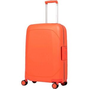 Luxe Rolling Bagage Hardside Mode Koffer Spinner Reizen Koffer Zendingsdoos Hoge Capaciteit Trolley Case, Oranje, 28