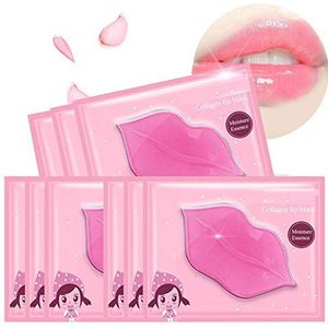 Lip Mask, 30 stuks Collageen Crystal Pink Lip Care Gel Masks, Lip Pads voor hydratering, anti-rimpel, anti-aging, Firms H