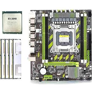 Asyduey X79 Moederbord Set Xeon E5 2640 CPU E5-2640 met LGA2011 4 Stks X 4GB = 16GB Geheugen DDR3 RAM PC3 10600R 1333Mhz