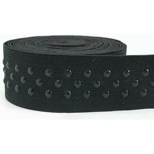 2/5 Meter Elastische Band voor BH Antislip Ondergoed Rubber Tape Tailleband Riem Stretch Lint DIY Naai Accessoires-EB077-Zwart-25mm-10-50mm-5 Meter