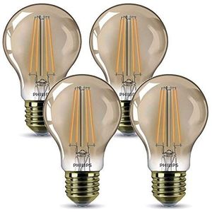 Philips E27 LED decoratieve lamp Gold Vintage Retro Design 7.5 Watt vervangt 48 Watt Flame 2000 Kelvin dimbaar