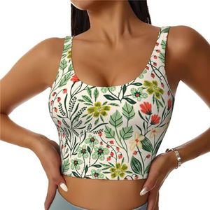 Roadside Rose Print Comfortabele Vrouwen Sport Vest Yoga Workout Vest voor Vrouwen Lichtgewicht Zomer, Zwart, S