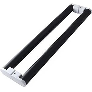 MWANG Zwart goud eenvoudige glazen deurgreep, roestvrijstalen schuifdeurgreep voor houten deur, enkelzijdige deurgreep, winkels deurleuning (kleur: C, maat: 600 mm)