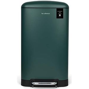 Les Collectors Keuken Pedaalprullenbak uit Roestvrijstaal N°701, Groen, Inhoud 30 L, Compact, Handig, Uitneembare Binnenemmer, Elegante Design met Mat Finish, Bestendig, Soft-Close Deksel
