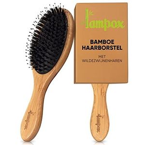 Bamboe haarborstel van wildezwijnenharen hoofdmassage haarverzorging