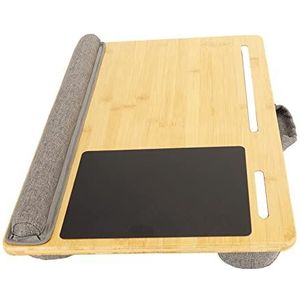 Laptopbureau, Multifunctionele Grote Ruimte Draagbare Ingebouwde Muismat Bamboe Top Lap Desk voor 18,5 Inch Laptop voor Maximaal Lezen en Schrijven