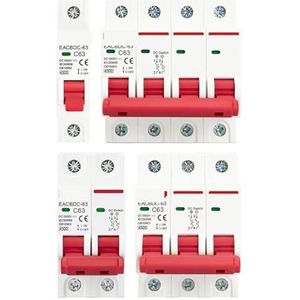DC 1000V 1P 2P 3P 4P zonne-energie stroomschakelaar met overbelastingsbeveiliging 6A 10A 16A 20A 25A 32A 40A 50A 63A MCB fotovoltaïsche (4P, 40A)
